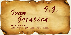 Ivan Gatalica vizit kartica